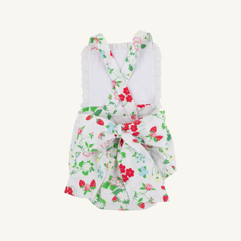 Sally Sunsuit - Berry Sweet with Worth Avenue White