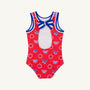 Samantha Swimsuit - Star Spangled Swag with Rockefeller Royal & Worth Avenue White