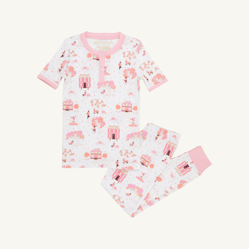 Sara Jane's Short Sleeve Set - Fall on Fincastle Road with Seashore Sherbet