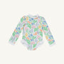 Sarasota Surf Suit - Gaston Street Garden with Worth Avenue White (UPF 35+)