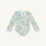 Sarasota Surf Suit - Gaston Street Garden with Worth Avenue White (UPF 35+)