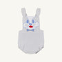 Sayre Sunsuit - Grantley Gray Mini Gingham with Dog Applique