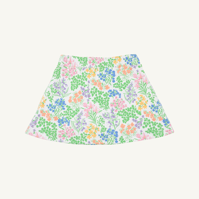 Searcy Skort - Gaston Street Garden with Worth Avenue White