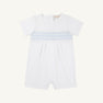 Sebastian Smocked Romper - Worth Avenue with Beale Street Blue with Sarasota Sky