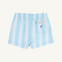 Sheffield Shorts - Belhaven Blue Ticking Stripe with Wood Boat Blue Stork