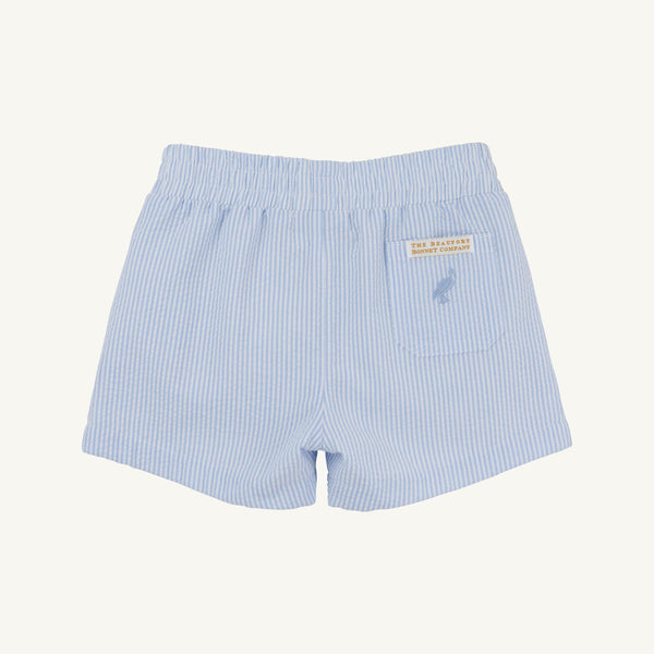 Sheffield Shorts - Breakers Blue Seersucker with Breakers Blue