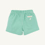 Sheffield Shorts - Gibson Island Green Mini Gingham with Multicolor Stork