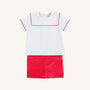 Shepherd Short Set - Worth Avenue White with Richmond Red Velveteen