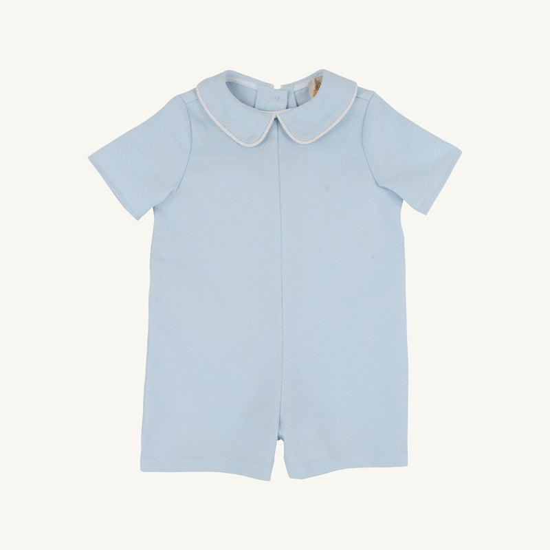 Short Sleeve John Hall Jon Jon (Pique) - Buckhead Blue