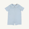 Short Sleeve John Hall Jon Jon (Pique) - Buckhead Blue