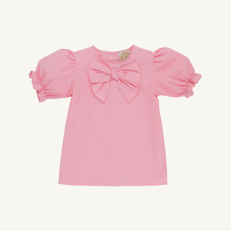 Short Sleeve Beatrice Bow Blouse & Onesie - Sandpearl Pink