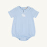 Short Sleeve Biltmore Bubble - Beale Street Blue with Worth Avenue White & Bunny Embroidery