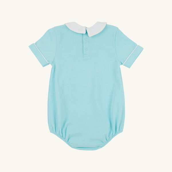 Short Sleeve Biltmore Bubble - Edisto Egg Blue with Worth Avenue White