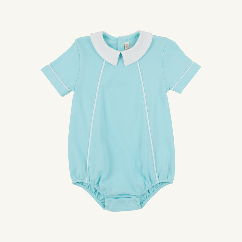 Short Sleeve Biltmore Bubble - Edisto Egg Blue with Worth Avenue White