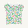 Short Sleeve Maude's Cassidy Comfy Crewneck - Gaston Street Garden with Worth Avenue White