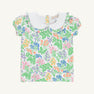 Short Sleeve Maude's Cassidy Comfy Crewneck - Gaston Street Garden with Worth Avenue White