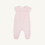 Short Sleeve Ramona Ruffle Romper - Sandpearl Pink Stripe
