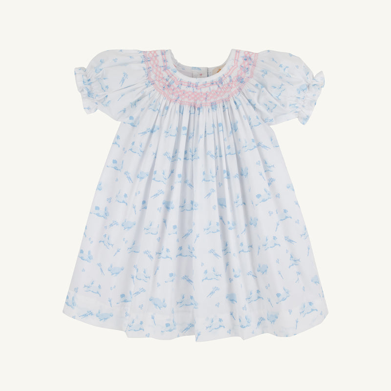 Short Sleeve Sandy Smocked Dress - Lindon Hill Hops with Pier Party Pink