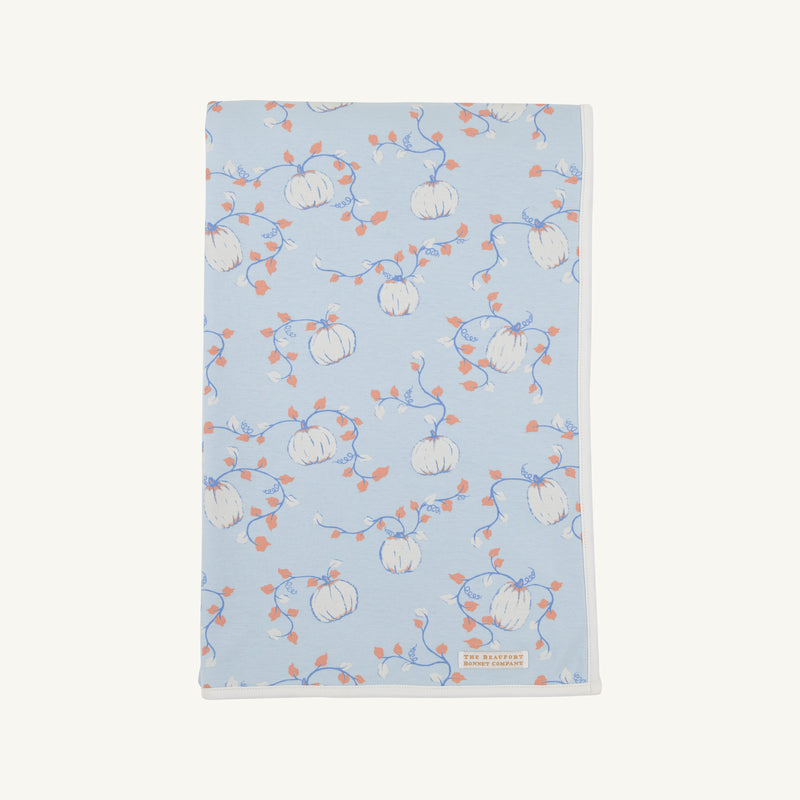 Silent Night Throw - Gourd-geous (Buckhead Blue) with Sunrise Blvd Blue