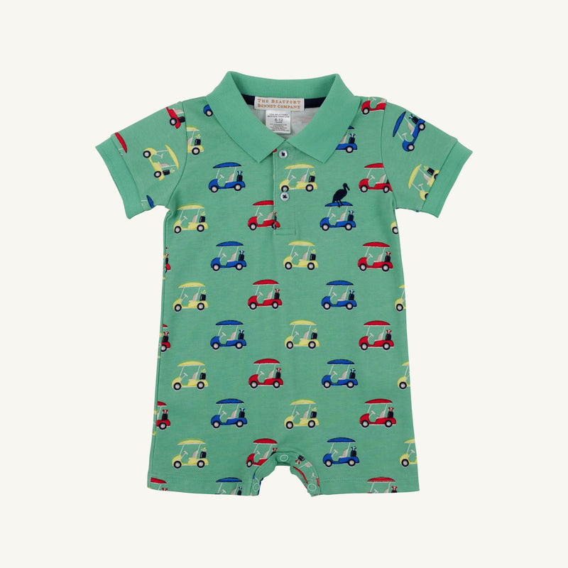 Sir Proper's Romper - Buggy and Ball with Nantucket Navy Stork