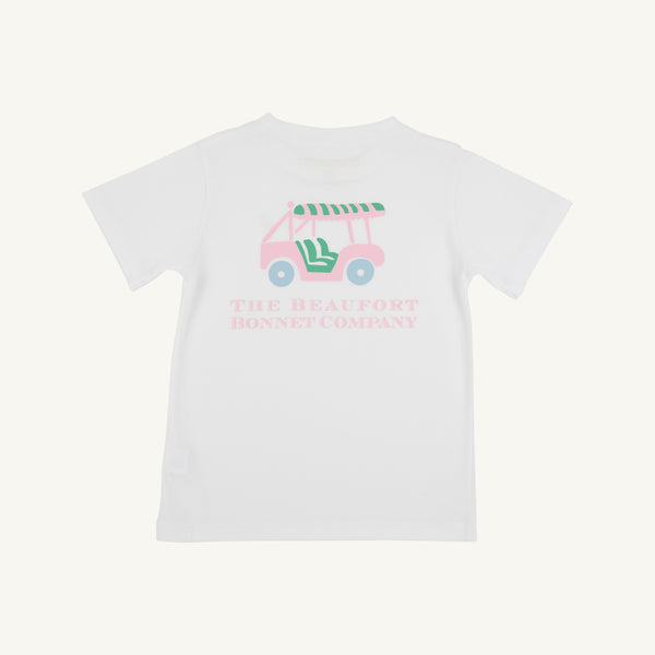 Sir Proper's T-Shirt - Worth Avenue White with Golf Cart