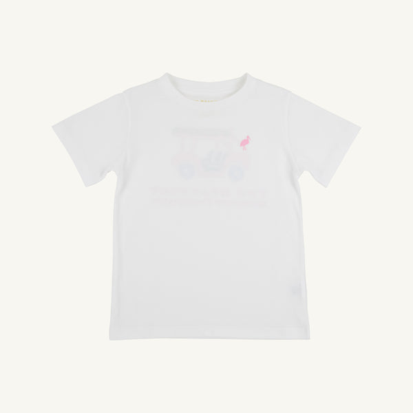 Sir Proper's T-Shirt - Worth Avenue White with Golf Cart
