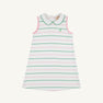Sleeveless Maude's Peter Pan Collar Dress - Tradd Street Stripe with Pier Party Pink