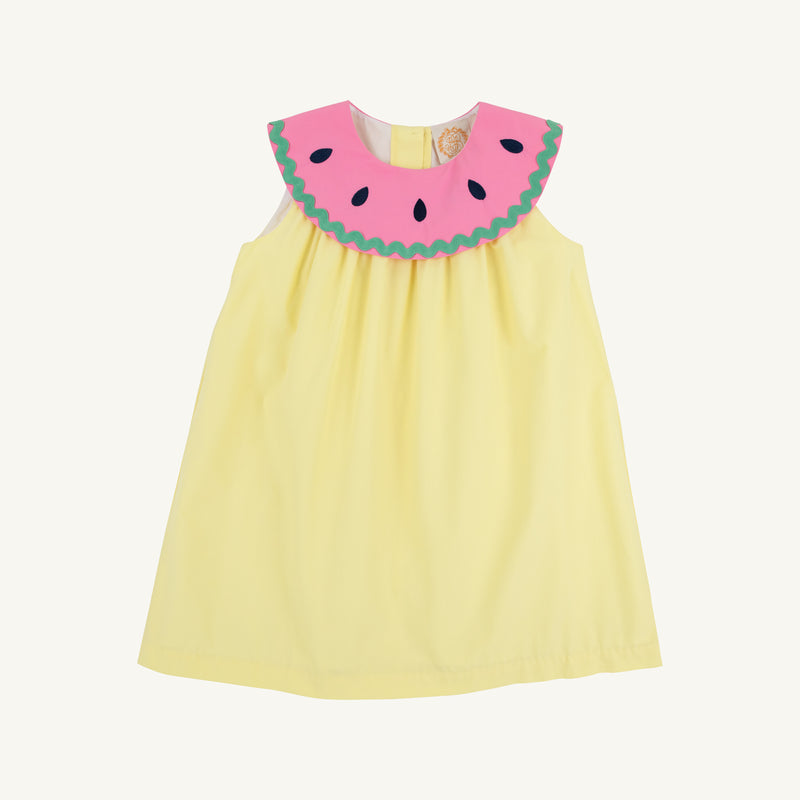 Sleeveless Tabitha's Teacher's Pet Dress - Lake Worth Yellow with Watermelon