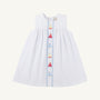 Sleeveless Tabitha's Teachers Pet Dress - Worth Avenue White with Sailboats