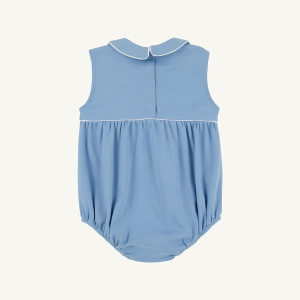 Sleeveless Bradford Bubble - Sarasota Sky & Worth Avenue White