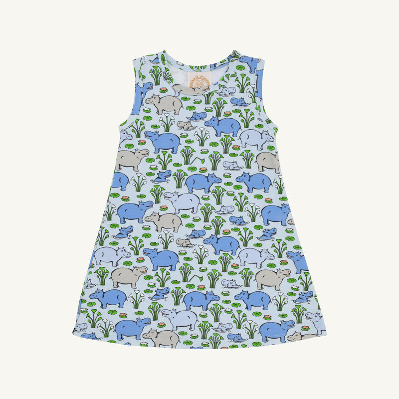 Sleeveless Polly Play Dress - Bal Harbour Hippo (Beale Street Blue)