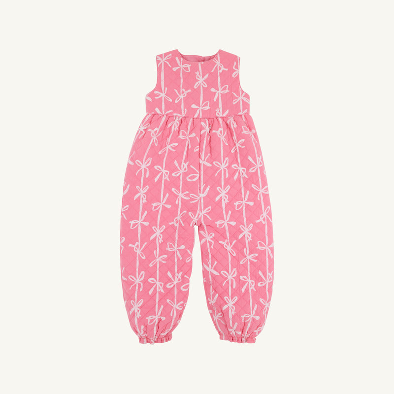 Sleeveless Rebecca Romper (Quilted) - Braselton Bows (Romany Rose)