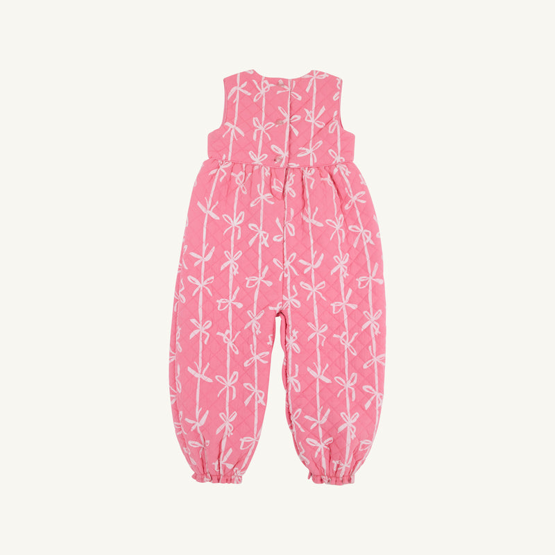 Sleeveless Rebecca Romper (Quilted) - Braselton Bows (Romany Rose)