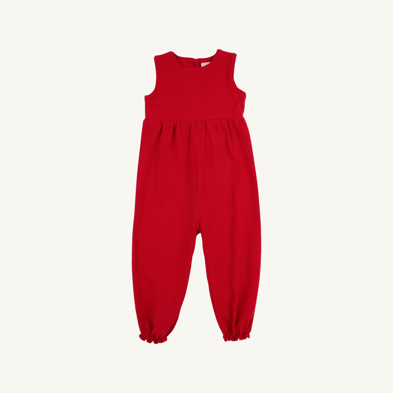 Sleeveless Rebecca Romper - Richmond Red with Palmetto Pearl