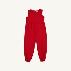 Sleeveless Rebecca Romper - Richmond Red with Palmetto Pearl