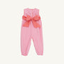 Sleeveless Rebecca Romper - Sandpearl Pink & Mill Street Manor Mini Floral with Pumpkin