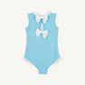 Sleeveless Sarasota Surf Suit - Belhaven Blue with Worth Avenue White Eyelet