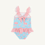 St. Lucia Swimsuit - Parrot Cay Canopy with Parrot Cay Coral Stripe