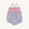 St. Bart's Bubble Bathing Suit - Briar Patch Petals with Hamptons Hot Pink