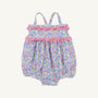 St. Bart's Bubble Bathing Suit - Briar Patch Petals with Hamptons Hot Pink