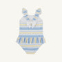 St. Lucia Swimsuit - Sobro Stripe with Worth Avenue White