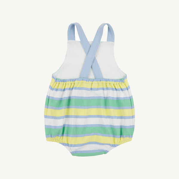 Stillman Sunsuit - Samford Stripe (Worth Avenue White) with Beale Street Blue