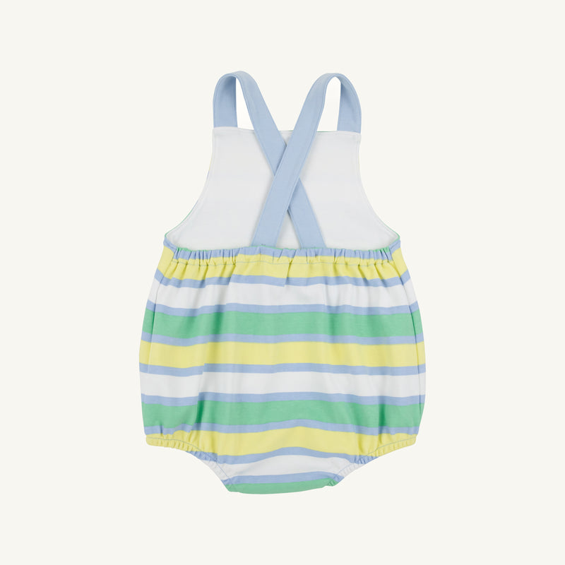Stillman Sunsuit - Samford Stripe (Worth Avenue White) with Beale Street Blue