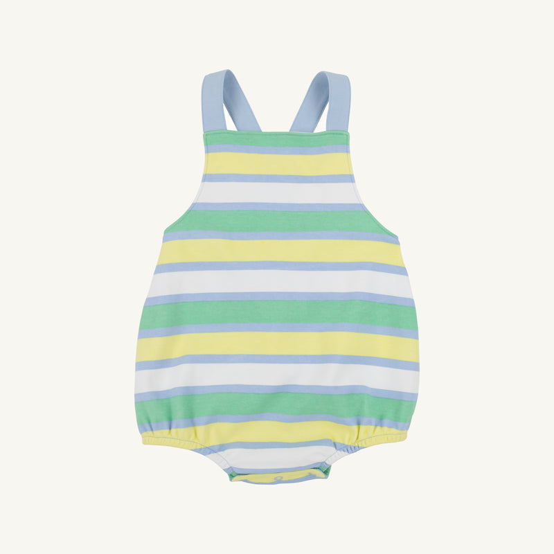 Stillman Sunsuit - Samford Stripe (Worth Avenue White) with Beale Street Blue