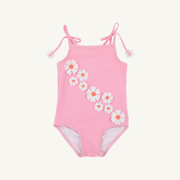 St. Lucia Swimsuit - Hamptons Hot Pink & Seashore Sherbet with Flowers