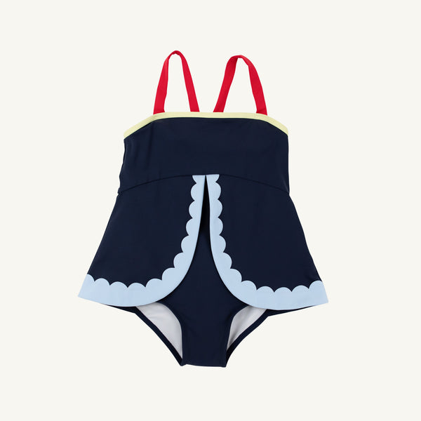 Stratford Scallop Swimsuit - Nantucket Navy, Richmond Red, Beale Street Blue and Lake Worth Yellow