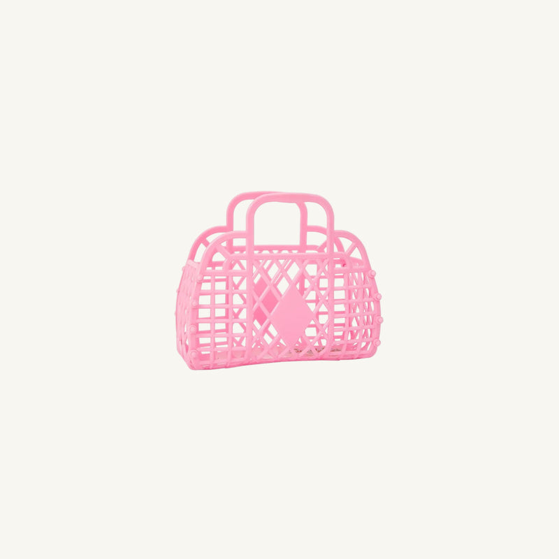Pink Mini Retro Basket - Sun Jellies