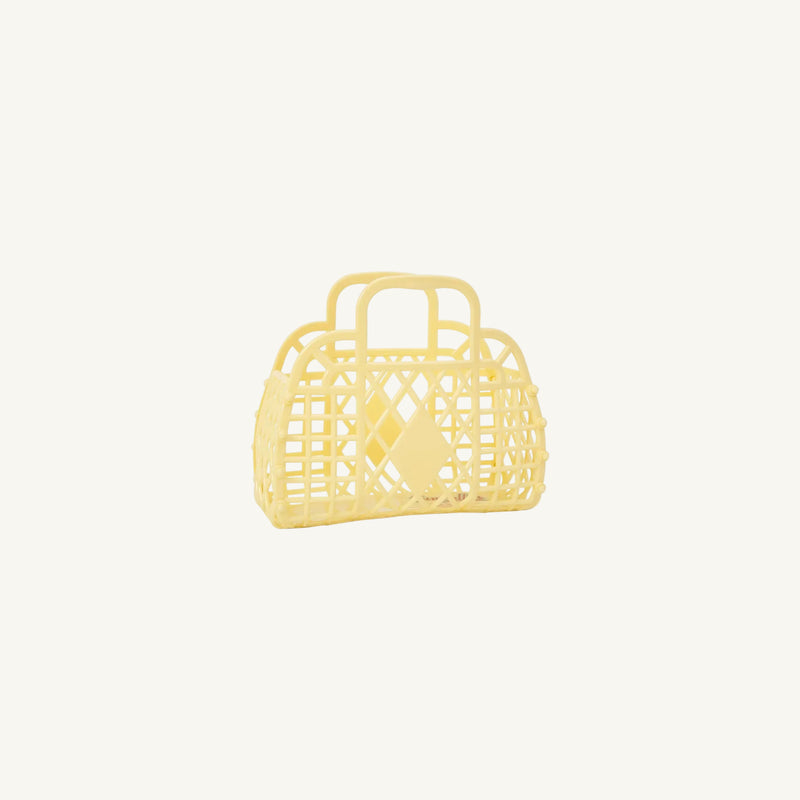 Yellow Mini Retro Basket - Sun Jellies