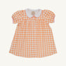 Tabitha's Teacher's Pet Dress - Seashore Sherbet Gingham with Worth Avenue White