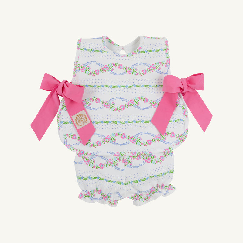 Talbott Tie Side - Garrison Garlands with Winter Park Pink